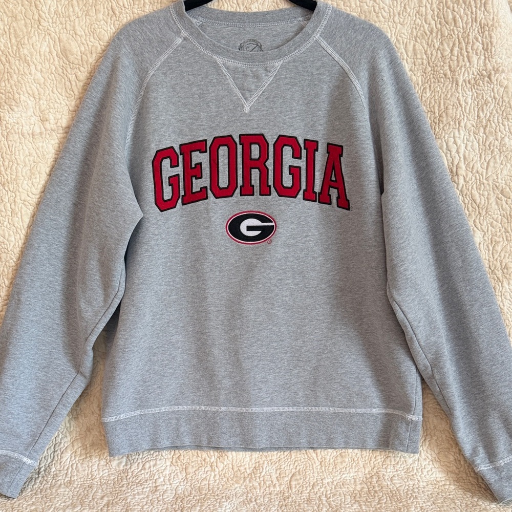 Georgia Arch Logo Grey Crewneck Sweatshirt